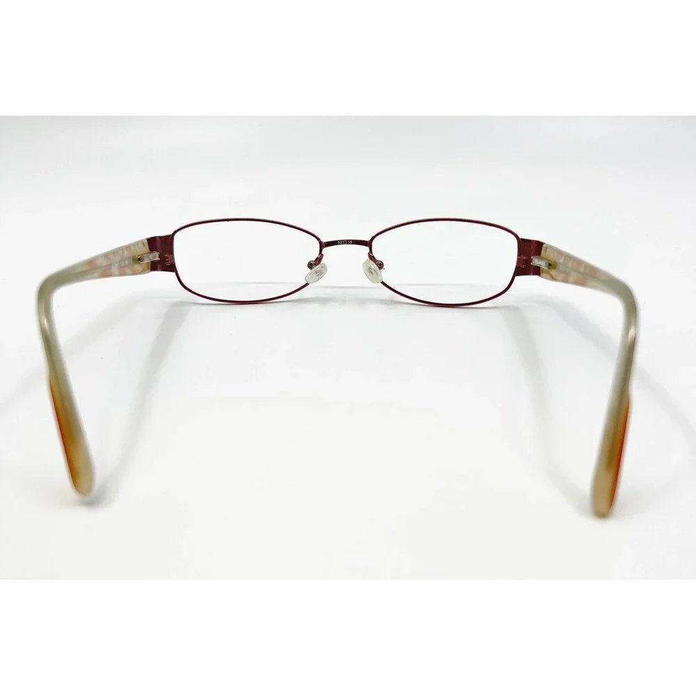 Elizabeth Arden Eyeglasses Womens Red EA 6007 2 Rhinestone Accents 52-18-135